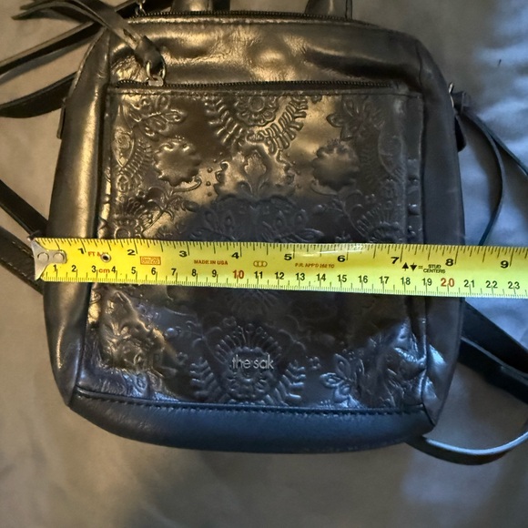 The Sak Black extra small leather Embossed Women's Bag/backpack - Picture 6 of 6